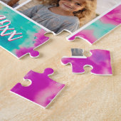 Proost op de New Year Stropdas-Dye Blauwgroen 70s  Legpuzzel (Zijkant)