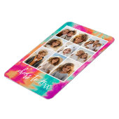 Proost op de New Year Stropdas-Dye Blauwgroen 70s  Magneet (Linkerzijde)