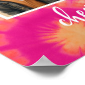 Proost op de New Year Stropdas-Dye Blauwgroen 70s  Poster (Hoek)