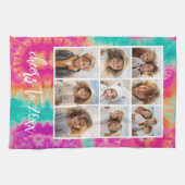 Proost op de New Year Stropdas-Dye Blauwgroen 70s  Theedoek (Horizontaal)