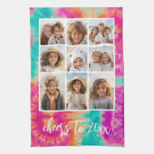 Proost op de New Year Stropdas-Dye Blauwgroen 70s  Theedoek (Verticaal)