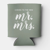 Proost op de nieuwe Mr. & Mrs Wedding Blikjeskoeler (Voorkant)