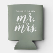 Proost op de nieuwe Mr. & Mrs Wedding Blikjeskoeler (Achterkant)