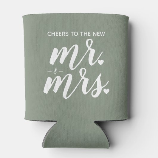Proost op de nieuwe Mr. & Mrs Wedding Blikjeskoeler (Achterkant)