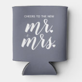 Proost op de nieuwe Mr. & Mrs Wedding Blikjeskoeler (Voorkant)