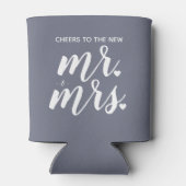 Proost op de nieuwe Mr. & Mrs Wedding Blikjeskoeler (Achterkant)