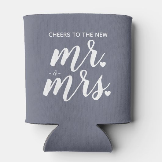 Proost op de nieuwe Mr. & Mrs Wedding Blikjeskoeler (Achterkant)