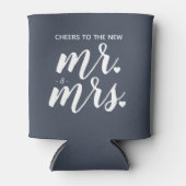 Proost op de nieuwe Mr. & Mrs Wedding Blikjeskoeler (Voorkant)