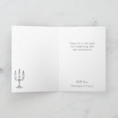 Proost op de nieuwjaarsgroet van de champagnefles kaart (Binnen)