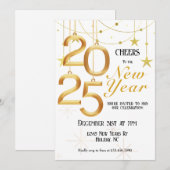 Proost op de nieuwjaarsuitnodiging feestdagenkaart (Voorkant / Achterkant)