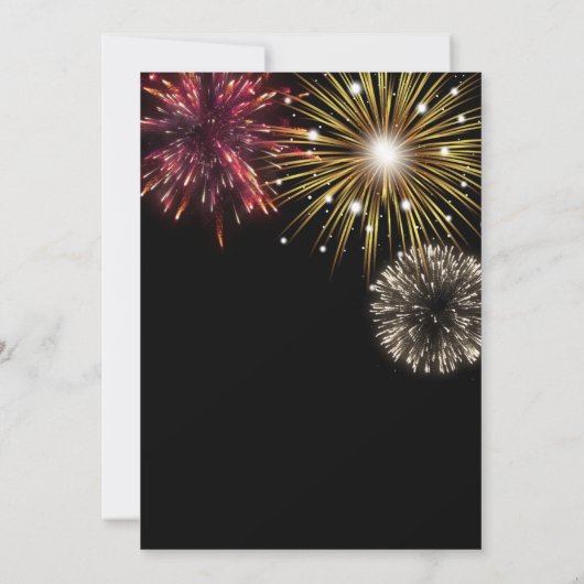 Proost op de nieuwjaarsuitnodiging, oudejaarsavond kaart (Achterkant)