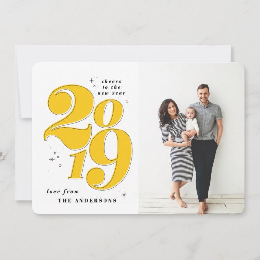 Proost op de nieuwjaarsvakantie 2019 feestdagenkaart (Voorkant)