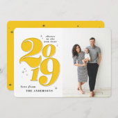 Proost op de nieuwjaarsvakantie 2019 feestdagenkaart (Voorkant / Achterkant)