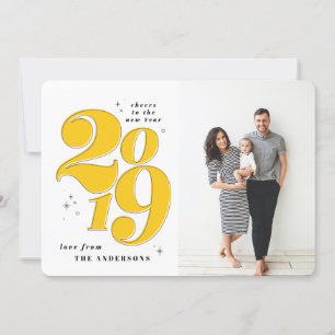 Proost op de nieuwjaarsvakantie 2019 feestdagenkaart