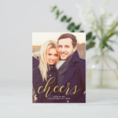 Proost op de nieuwjaarsvakantie feestdagenkaart (Staand voorkant)