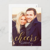 Proost op de nieuwjaarsvakantie feestdagenkaart (Voorkant / Achterkant)