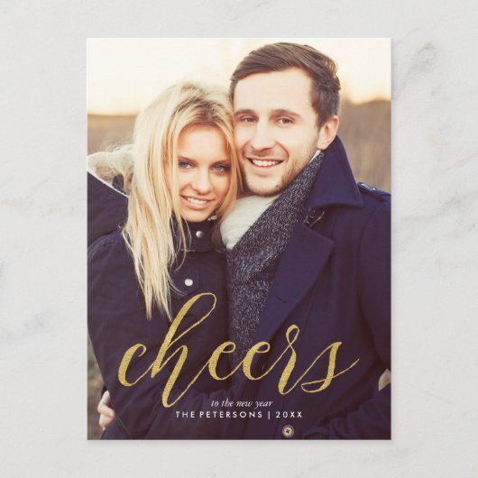 Proost op de nieuwjaarsvakantie feestdagenkaart (Voorkant)