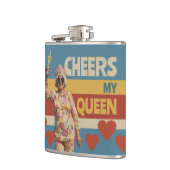 Proost op de Queen Bride / Bestie / Mam / Baas Heupfles (Links)