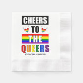 Proost op de queers Gefeliciteerd gepersonaliseerd Servet (Voorkant)