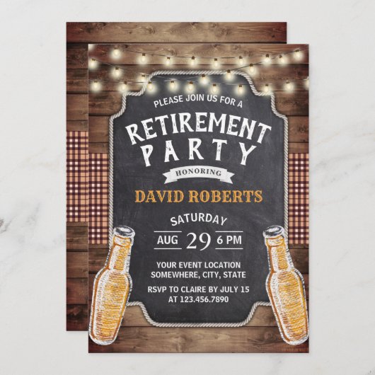 Proost op de Rustic Beer Party #2 Kaart (Voorkant / Achterkant)