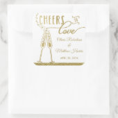 Proost op de Sticker, Faux Gold Vierkante Sticker (Tas)