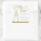 Proost op de Sticker, Faux Gold Vierkante Sticker (Tas)