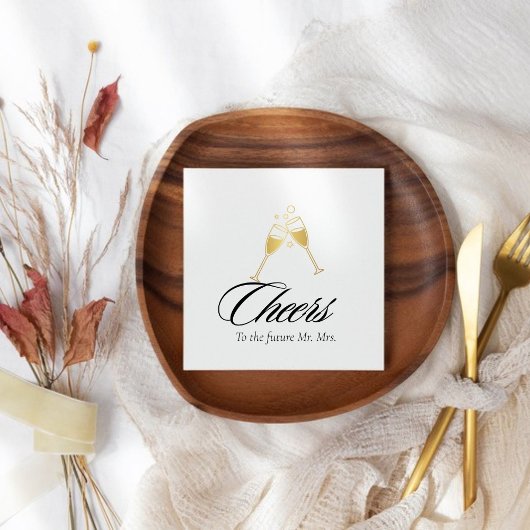 Proost op de toekomst meneer en mevrouw Engagement Servet