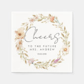 Proost, op de toekomst, mevrouw! Boho, bloem Servet (Voorkant)