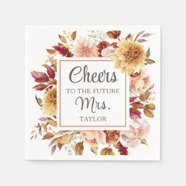 Proost op de toekomst, mevrouw Herfst Floral Vrijg Servet