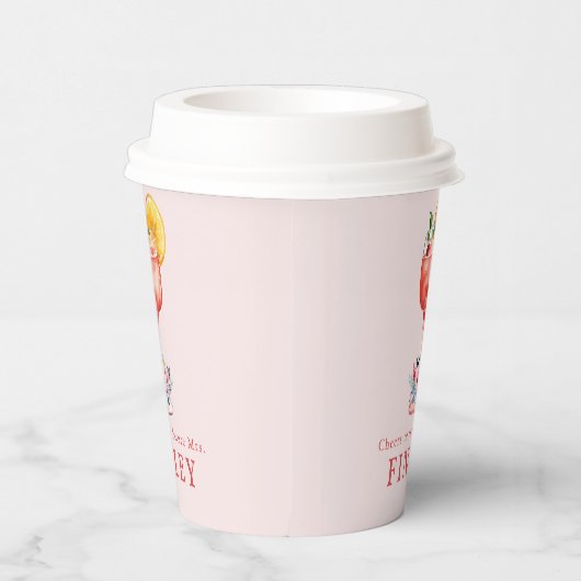 Proost op de toekomst, Mrs Light Pink Papieren Bekers (Rechts)