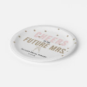 Proost op de toekomst, Mrs Modern Vrijgezellenfees Papieren Bordje (Gekanteld)