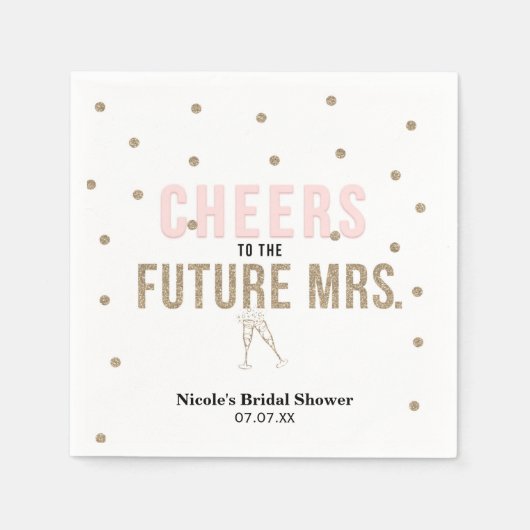 Proost op de toekomst, Mrs Modern Vrijgezellenfees Servetten (Voorkant)