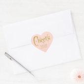 Proost op de toekomst mrs. Pink Golden Bachelorett Hart Sticker (Envelop)