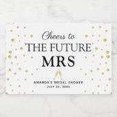 Proost op de toekomst Mrs. Sparkling Wijnetiket (Enkel label)