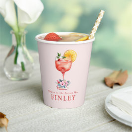 Proost op de toekomstige mevrouw Roze Papieren Bekers