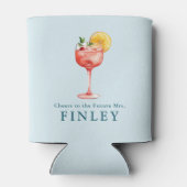 Proost op de toekomstige Mrs Light Blue Bruidsmeis Blikjeskoeler (Achterkant)