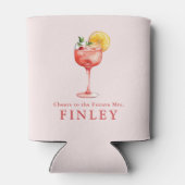 Proost op de toekomstige Mrs Light Roze Bruidsontb Blikjeskoeler (Achterkant)