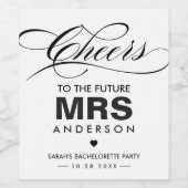 Proost op de toekomstige MRS. | Vrijgezellenfeest Wijn Etiket (Enkel label)