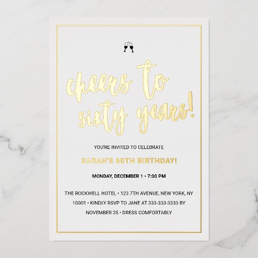 Proost op de uitnodiging voor 60 jaar witgouden fo (Voorkant)