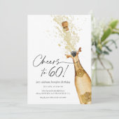 Proost op de uitnodiging voor de 60e verjaardag (Staand voorkant)