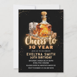 Proost op de uitnodiging voor het 30-jarige verjaa