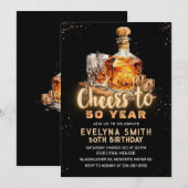 Proost op de uitnodiging voor het 50-jarige verjaa (Voorkant / Achterkant)