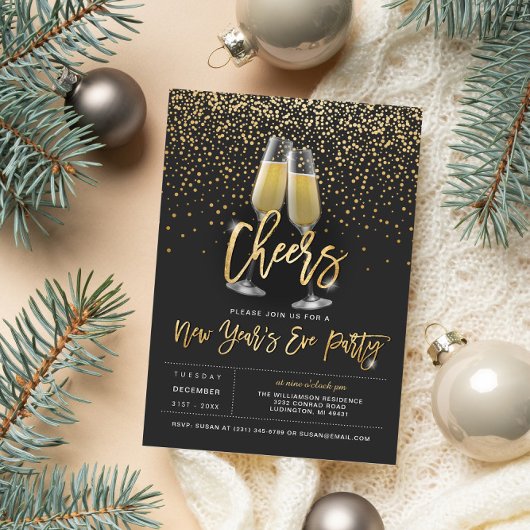 Proost op de uitnodiging voor het nieuwjaarsfeest