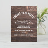 Proost op de uitnodiging voor het rustieke land va (Staand voorkant)