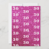 Proost op de verjaardag van 30 Years Pink Glam Dis Kaart (Achterkant)