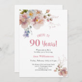 Proost op de verjaardag van 90 jaar kaart (Voorkant / Achterkant)