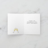 Proost op de verjaardag van de Champagne Kaart (Binnen)