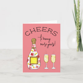 Proost op de verjaardag van de Champagne Kaart