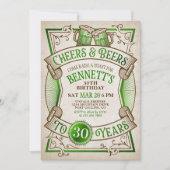 Proost op de verjaardag van Green Beers St. Patric Kaart (Voorkant)