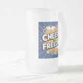 Proost op de vrijheid! matglas bierpul (Voorkant rechts)